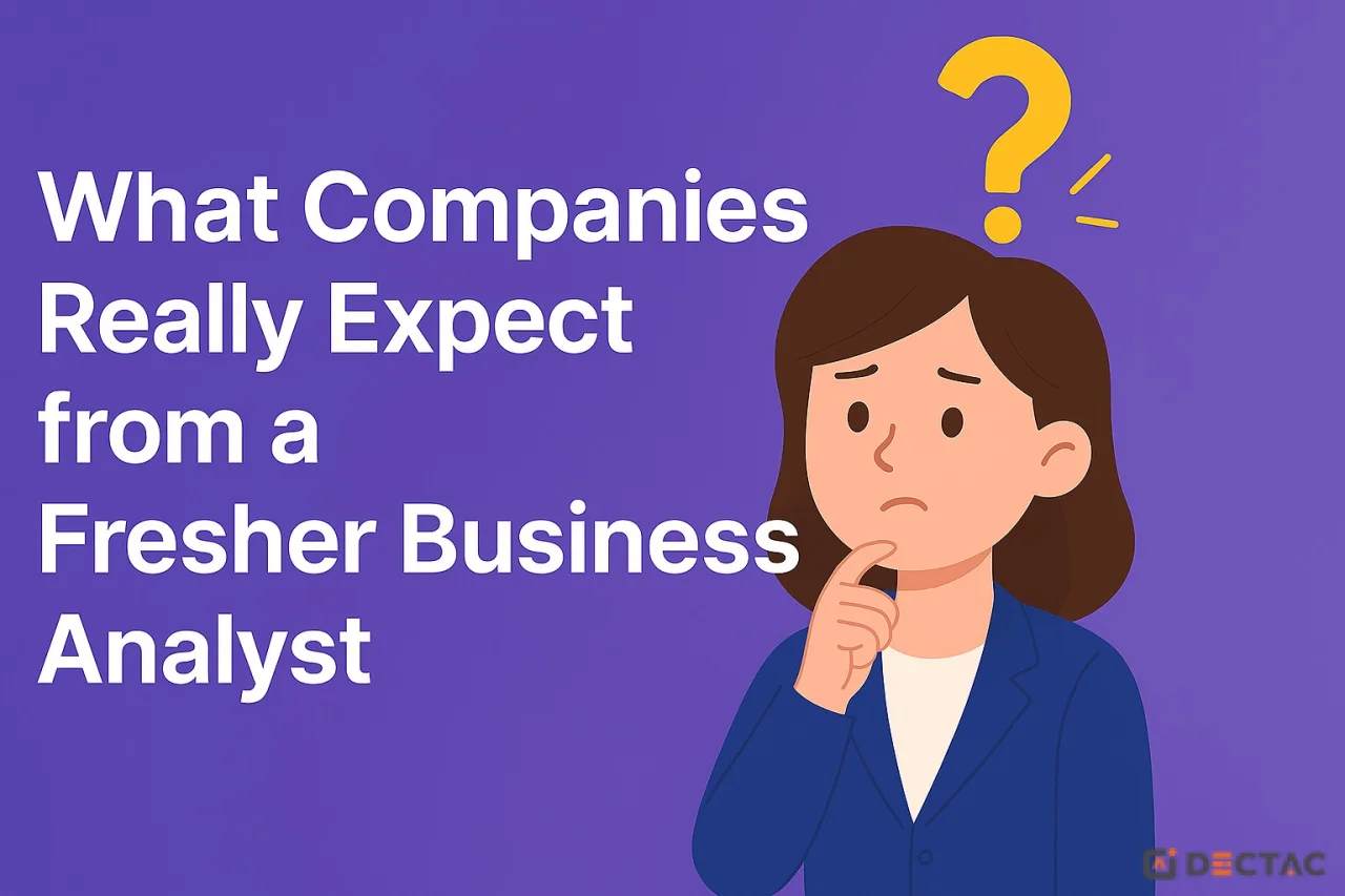 What Companies Expect from Fresher Business Analysts in 2025 | Dectac Guide